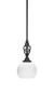Elegante 1 Light Mini Pendant In Matte Black (80-MB-4101)