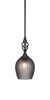 Elegante 1 Light Mini Pendant In Matte Black (80-MB-4902)