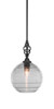 Elegante 1 Light Mini Pendant In Matte Black (80-MB-5120)