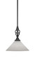 Elegante 1 Light Mini Pendant In Matte Black (80-MB-4001)