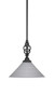 Elegante 1 Light Mini Pendant In Matte Black (80-MB-4002)
