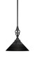Elegante 1 Light Mini Pendant In Matte Black (80-MB-4009)