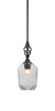 Elegante 1 Light Mini Pendant In Matte Black (80-MB-4462)