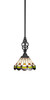 Elegante 1 Light Mini Pendant In Matte Black (80-MB-9395)