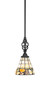 Elegante 1 Light Mini Pendant In Matte Black (80-MB-9735)