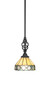 Elegante 1 Light Mini Pendant In Matte Black (80-MB-9405)