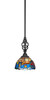 Elegante 1 Light Mini Pendant In Matte Black (80-MB-9355)
