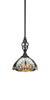 Elegante 1 Light Mini Pendant In Matte Black (80-MB-9369)