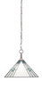 Chain/Square 1 Light Pendant In Brushed Nickel (12-BN-953)