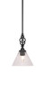 Elegante 1 Light Mini Pendant In Matte Black (80-MB-302)