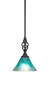Elegante 1 Light Mini Pendant In Matte Black (80-MB-458)