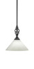 Elegante 1 Light Mini Pendant In Matte Black (80-MB-314)
