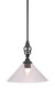 Elegante 1 Light Mini Pendant In Matte Black (80-MB-306)