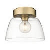 Remy BCB Flush Mount - 10" in Brushed Champagne Bronze with Clear Glass Shade (0314-FM10 BCB-CLR)