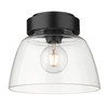 Remy Flush Mount - 10" in Matte Black with Clear Glass Shade (0314-FM10 BLK-CLR)