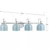 Dalton Collection Four-Light Farmhouse Polished Chrome Metal Shade Bath Vanity Light (P300384-015)