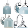 Dalton Collection One-Light Farmhouse Polished Chrome Metal Shade Bath Vanity Light (P300381-015)
