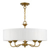 Edinburgh 5 Light Antique Gold Leaf Pendant Chandelier (41775-48)