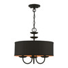 Winchester 3 Light Black Pendant Chandelier (45123-04)
