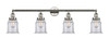 Canton 4 Light Bath Vanity Light In Polished Nickel (215-Pn-G182)
