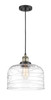 X-Bell 1 Light Mini Pendant In Black Antique Brass (201C-BAB-G713-L)
