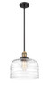 Bell 1 Light Mini Pendant In Black Antique Brass (201S-BAB-G713-L)