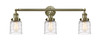 Bell 3 Light Vanity In Antique Brass (205-AB-G513)