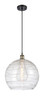 Deco Swirl 1 Light Pendant In Black Antique Brass (516-1P-BAB-G1213-14)