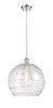 Deco Swirl 1 Light Pendant In Polished Nickel (516-1P-PN-G1213-14)