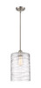Cobbleskill 1 Light Mini Pendant In Brushed Satin Nickel (516-1S-SN-G1113-L)