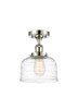 Bell 1 Light Semi-Flush Mount In Polished Nickel (916-1C-PN-G713)