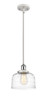 Bell 1 Light Mini Pendant In White & Polished Chrome (916-1S-WPC-G713)
