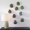 Pebbles Aqua Wood Wall Decor, S/9 (04325)