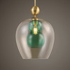 Shamrock Green Glass 1 Light Pendant (21561)