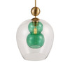 Shamrock Green Glass 1 Light Pendant (21561)