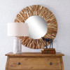 Teak Branch Natural Round Mirror (09809)