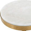 Edifice White Marble Drink Table (25177)
