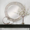 Repose Whitewash Round Mirror (09785)