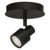 Lincoln Matte Black 1 Light Adjustable LED Flush Mount (63071LEDDLP-MBL)
