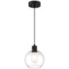 Port Nine Burgundy Matte Black Burgundy LED Pendant (63142LEDDLP-MBL/CLR)