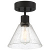 Port Nine Martini Matte Black Martini LED Semi-Flush (63146LEDDLP-MBL/SDG)