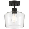 Port Nine Chardonnay Matte Black Chardonnay LED Semi-Flush (63147LEDDLP-MBL/CLR)