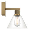 Port Nine Martini Ant Brushed Brass Martini LED Wall Light (63143LEDDLP-ABB/CLR)
