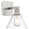 Port Nine Martini Brushed Steel Martini LED Wall Light (63143LEDDLP-BS/SDG)