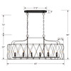 Crystorama Zucca 6 Light Linear Chandelier (ZUC-A9037-EB-GA)