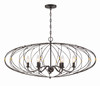 Zucca 6 Light Bronze & Antique Gold Chandelier (ZUC-A9036-EB-GA)