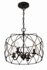 Zucca 4 Light Bronze & Antique Gold Lantern (ZUC-A9030-EB-GA)