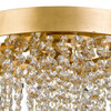 Winham 4 Light Antique Gold Crystal Flush Mount (WIN-613-GA-CL-MWP)
