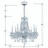 Traditional Crystal 8 Light Polished Chrome Chandelier (1138-CH-CL-S)