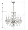 Traditional Crystal 5 Light Polished Chrome Chandelier (1005-CH-CL-S)